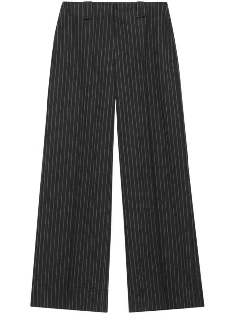 GANNI pinstripe-pattern wide-leg trousers