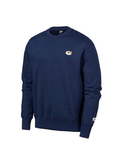 Nike Nike Sportswear logo Casual Sports Round Neck Pullover Blue CU4264-410