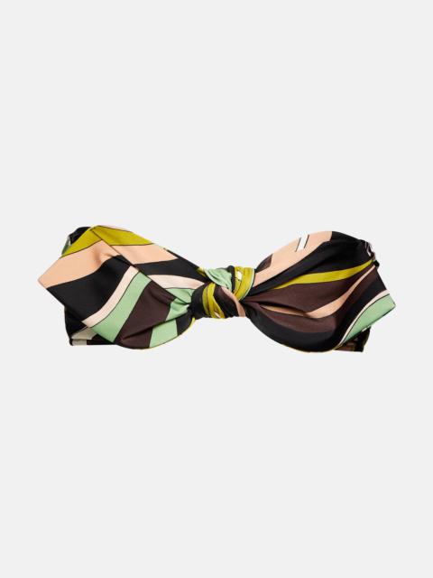 PUCCI Fiamme-print bikini top