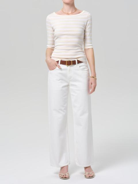 Citizens of Humanity 3/4 Sleeve Boat Neck Slim Tee
In Brulee Stripe