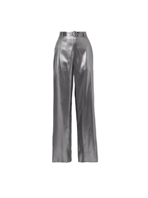 LAPOINTE Metallic Silk Belted Pant