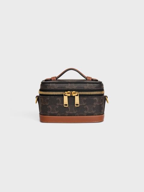 CELINE MINI VANITY IN Triomphe Canvas and Calfskin