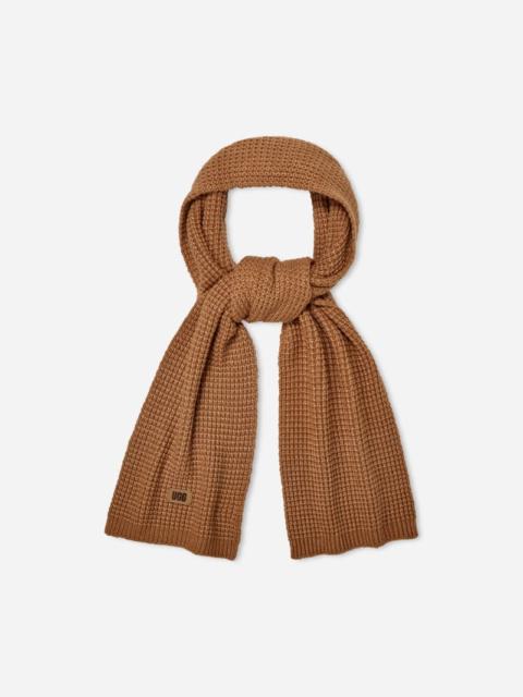 UGG ® Men's Waffle Scarf Acrylic Blend in Chestnut