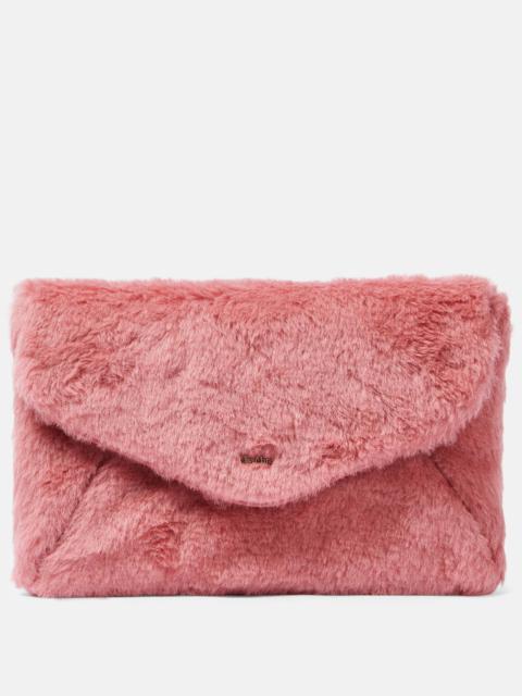 Max Mara Alpaca, wool, and silk teddy clutch