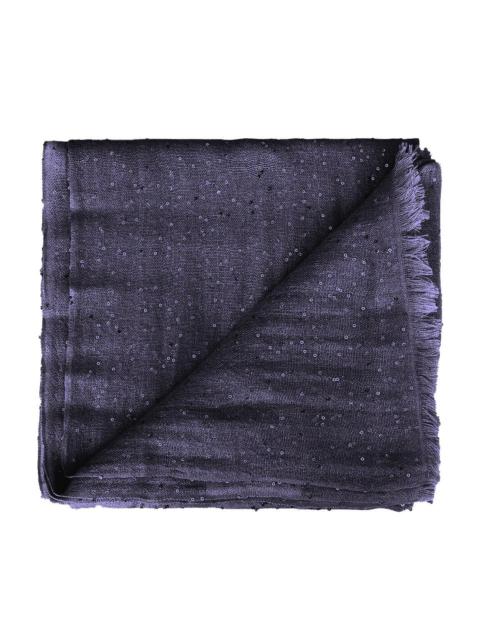 Brunello Cucinelli Pailette Scarf - Navy