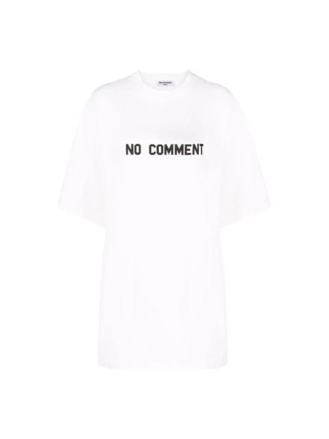 Balenciaga No Comment Cotton T-Shirt 'White' 684155TLVG33307