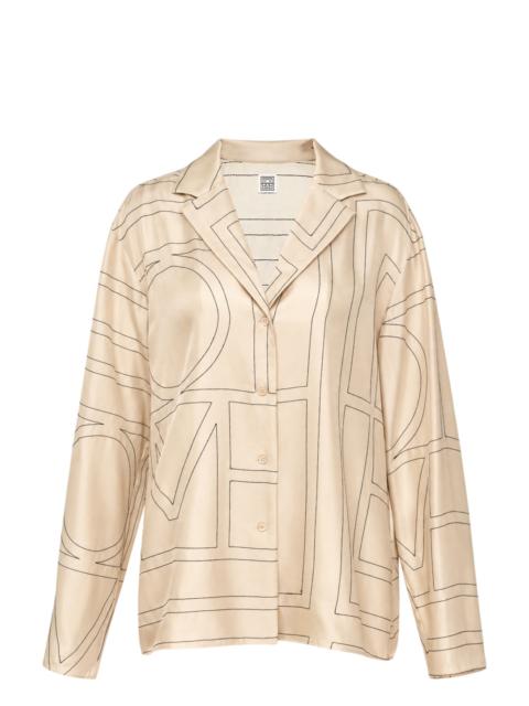 TOTEME Monogram Silk Pyjama Top