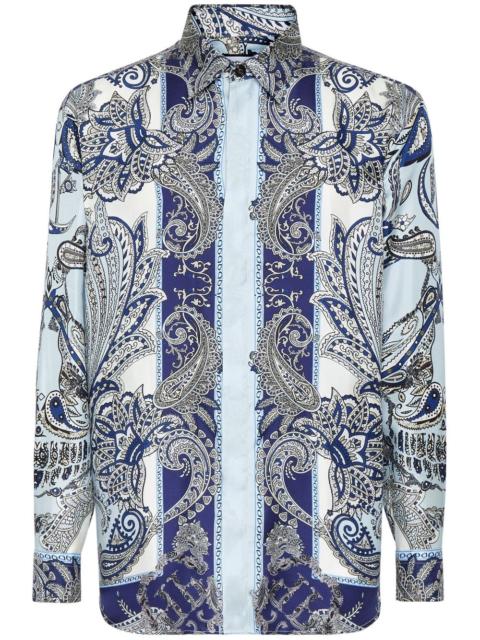 PHILIPP PLEIN paisley-print silk shirt