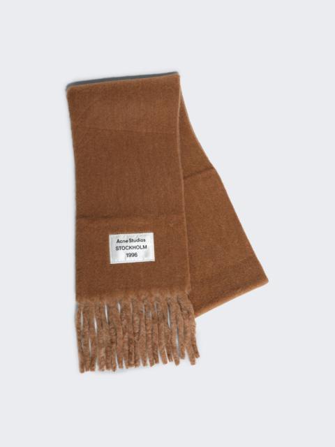Acne Studios Fringed Alpaca Scarf Camel