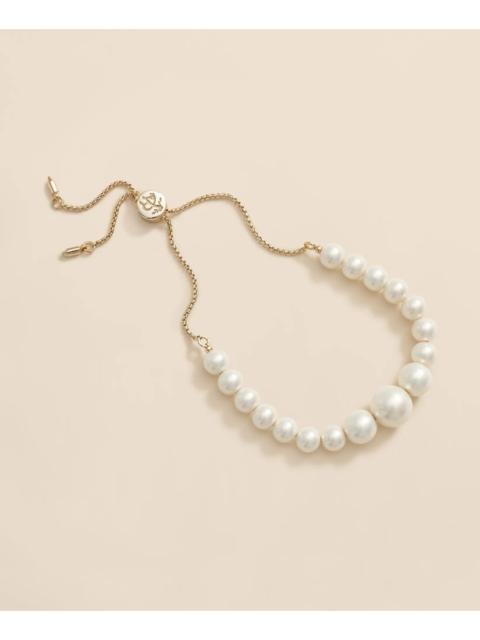 Brooks Brothers Faux-Pearl Gold-Plated Bolo Bracelet
