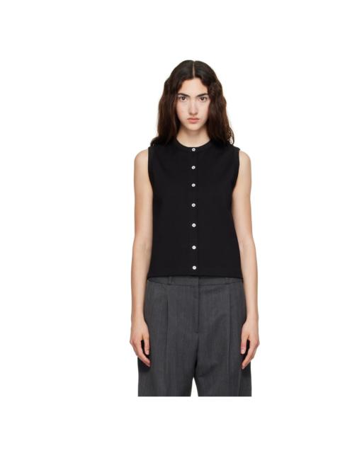 FLORE FLORE Black Poppy Sleeveless Cardigan