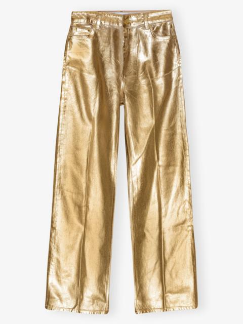 GOLD FOIL WIDE JEANS