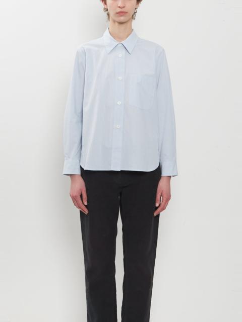 MARGARET HOWELL Faded Cotton Stripe Simple Shirt