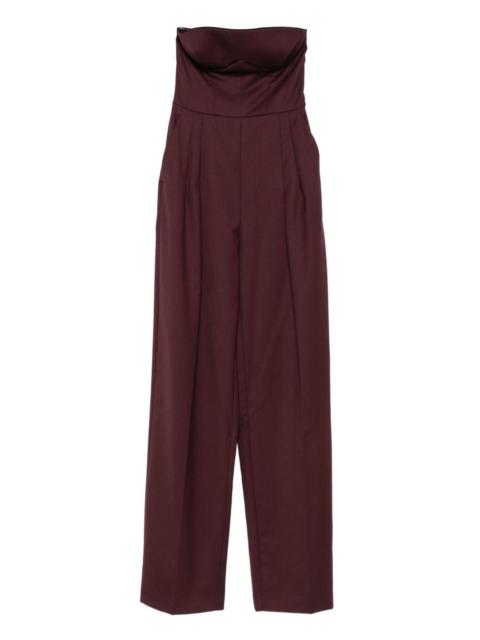 ELISABETTA FRANCHI strapless pleated jumpsuit