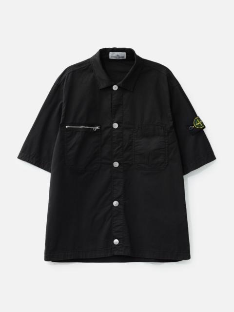 SUPIMA® COTTON TWILL STRETCH-TC SHORT-SLEEVE OVERSHIRT