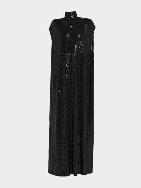 MICHAEL KORS COLLECTION Cap-Sleeve Sequined Shift Gown