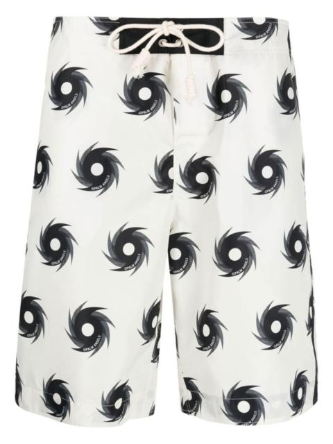 Palm Angels graphic-print drawstring swim shorts