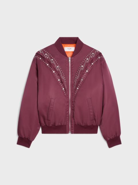 embroidered bomber jacket in nylon