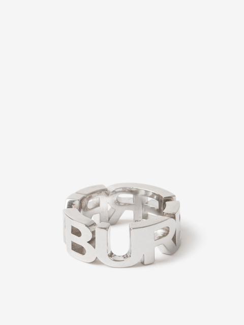 Burberry Palladium-plated Logo Ring