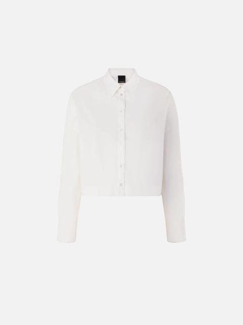 PINKO CROPPED SHIRT WITH GATHERED BACK