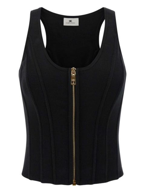 ELISABETTA FRANCHI Bustier zip-front top