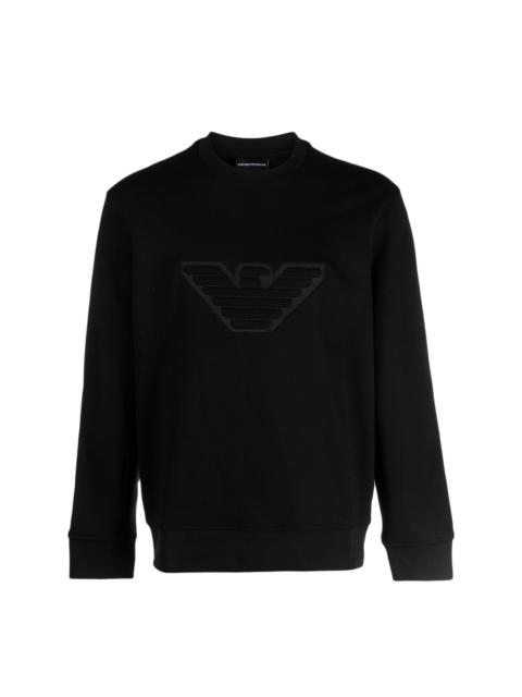 logo-embossed cotton sweatshirt