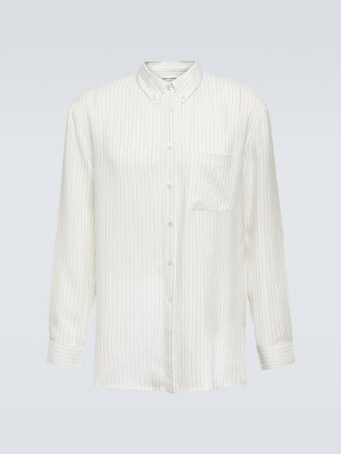 SAINT LAURENT Striped cotton shirt