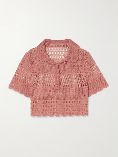 Zimmermann Wanderlust Sun Crocheted Cotton-blend Top