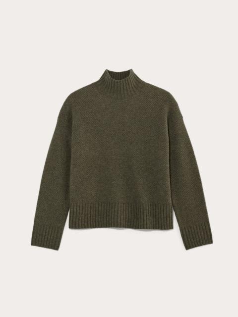 EVERLANE THE HONEYCOMB FUNNEL NECK IN WOOL CASHMERE