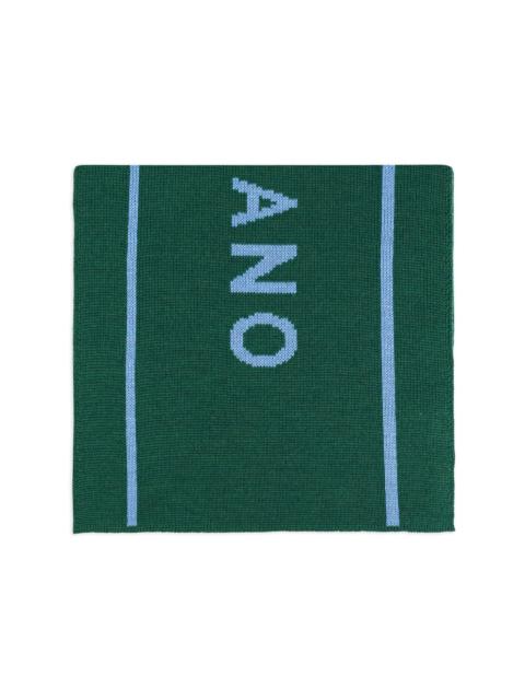 intarsia knit-logo scarf