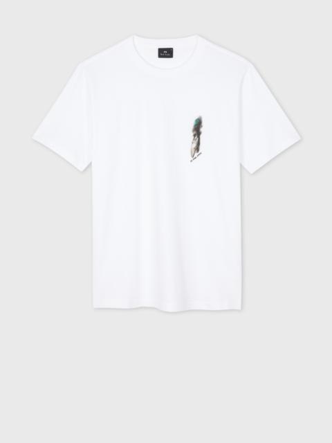 Paul Smith White 'Cyclist Silhouette' Print T-Shirt