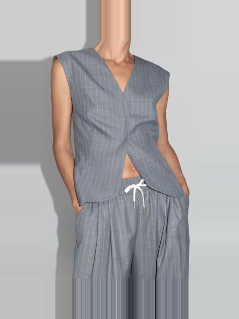 Wool Vest - Chalk Stripe