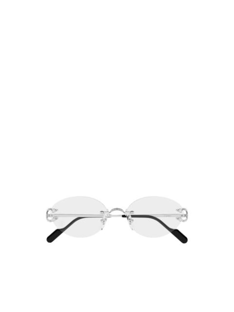 Cartier rimless oval-frame glasses