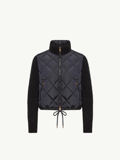 Moncler Cotton Blend Padded Zip-Up Cardigan