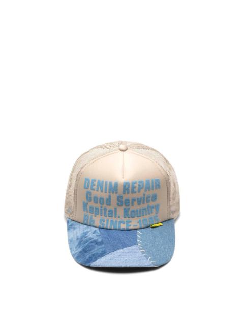 Kapital DENIM REPAIR SERVICE DENIM-RECONSTRUCT TRUCKER CAP