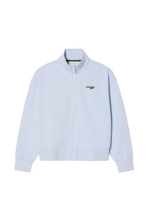 LACOSTE zip-up collared sweatshirt