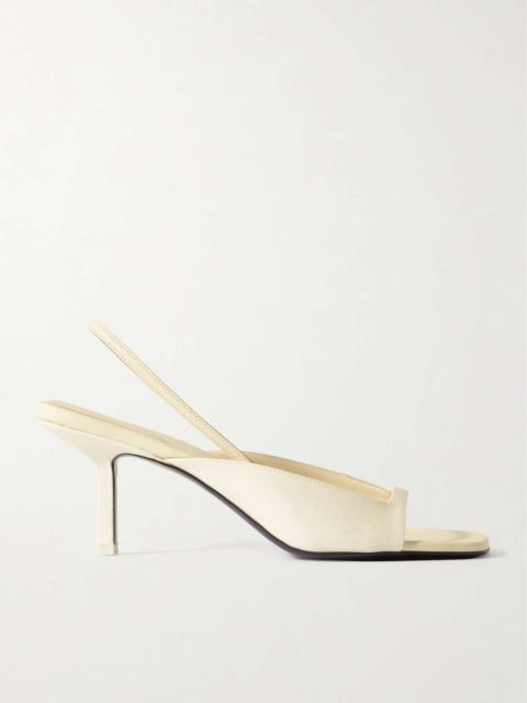 Kamui leather-trimmed cady slingback sandals