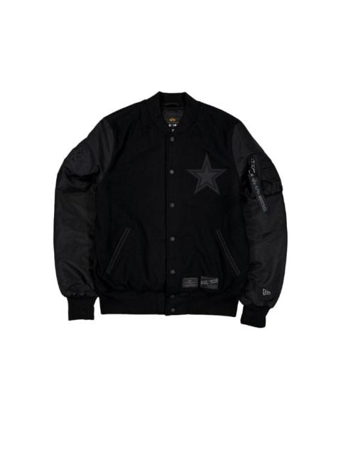 ALPHA INDUSTRIES DALLAS COWBOYS X ALPHA X NEW ERA WOOL VARSITY MA-1 BOMBER JACKET