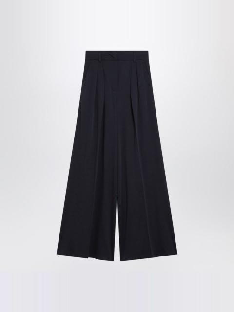 Max Mara Navy Wool Jersey Trousers