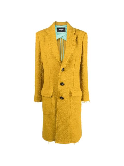 DSQUARED2 single-breasted bouclé trench coat