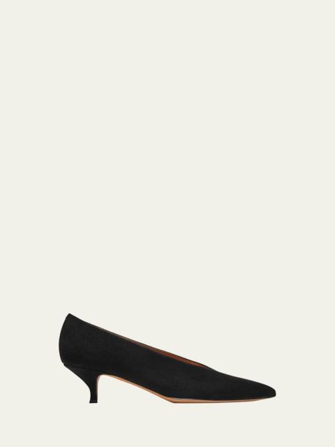 Emme Parsons Veneto Leather Kitten-Heel Pumps