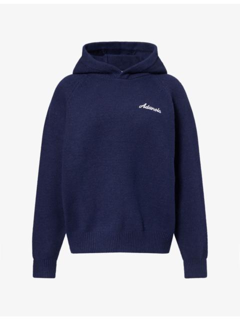 ADANOLA Logo-Embroidered Oversize Cotton-Knit Hoody