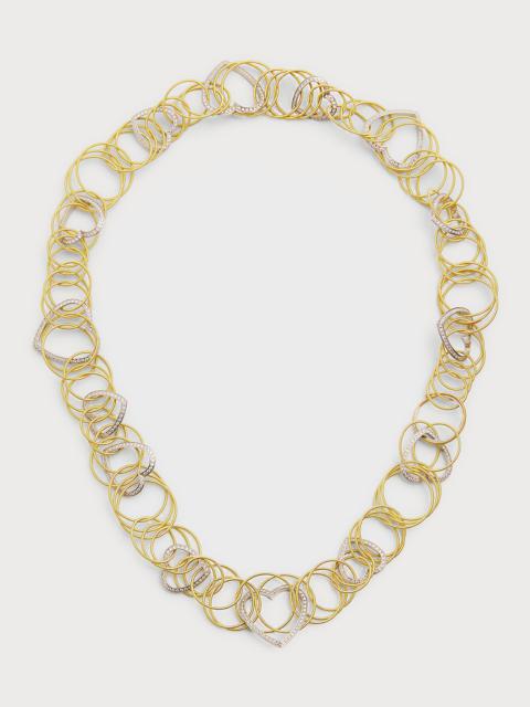 Buccellati Hawaii 18K Gold Diamond Heart Necklace
