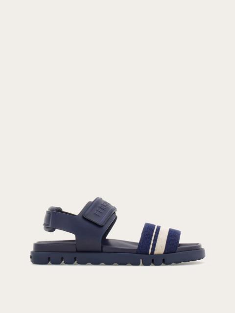 Sandal with velcro fastening