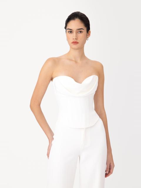 SAU LEE LIN CREPE CORSET TOP