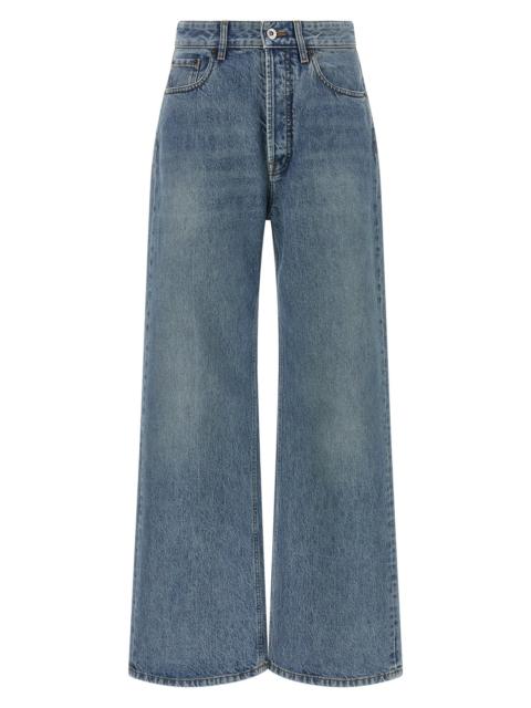 Miu Miu Miu Miu Washed Denim Jeans with Embroidered Logo