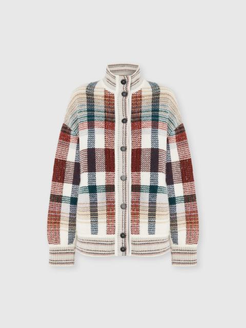 Missoni Oversized buttoned cardigan with check pattern