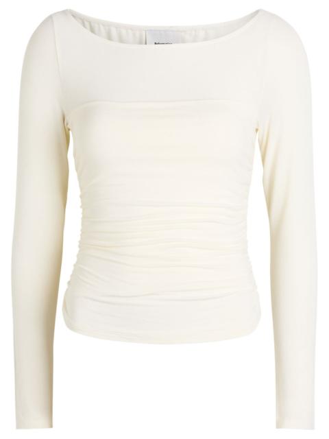 Reformation Reformation Julian Ruched Stretch-knit top