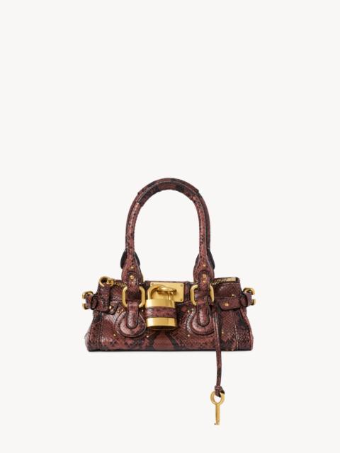 Chloé SMALL PADDINGTON BAG IN PYTHON-EFFECT LEATHER