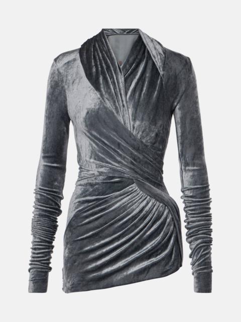 Rick Owens Magnetic draped velvet top